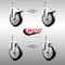 Service Caster 5 Inch 316SS Black Polyurethane 12mm Threaded Stem Caster Lock Brake, 2PK SS316TSTTL20S514-PPUB-BLK-M1215-2-S2 - alternate 2